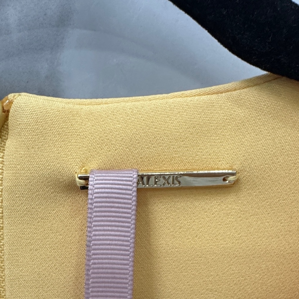 Alexis NWT Vango Yellow Mini Dress with Gold Accents - Picture 4 of 13
